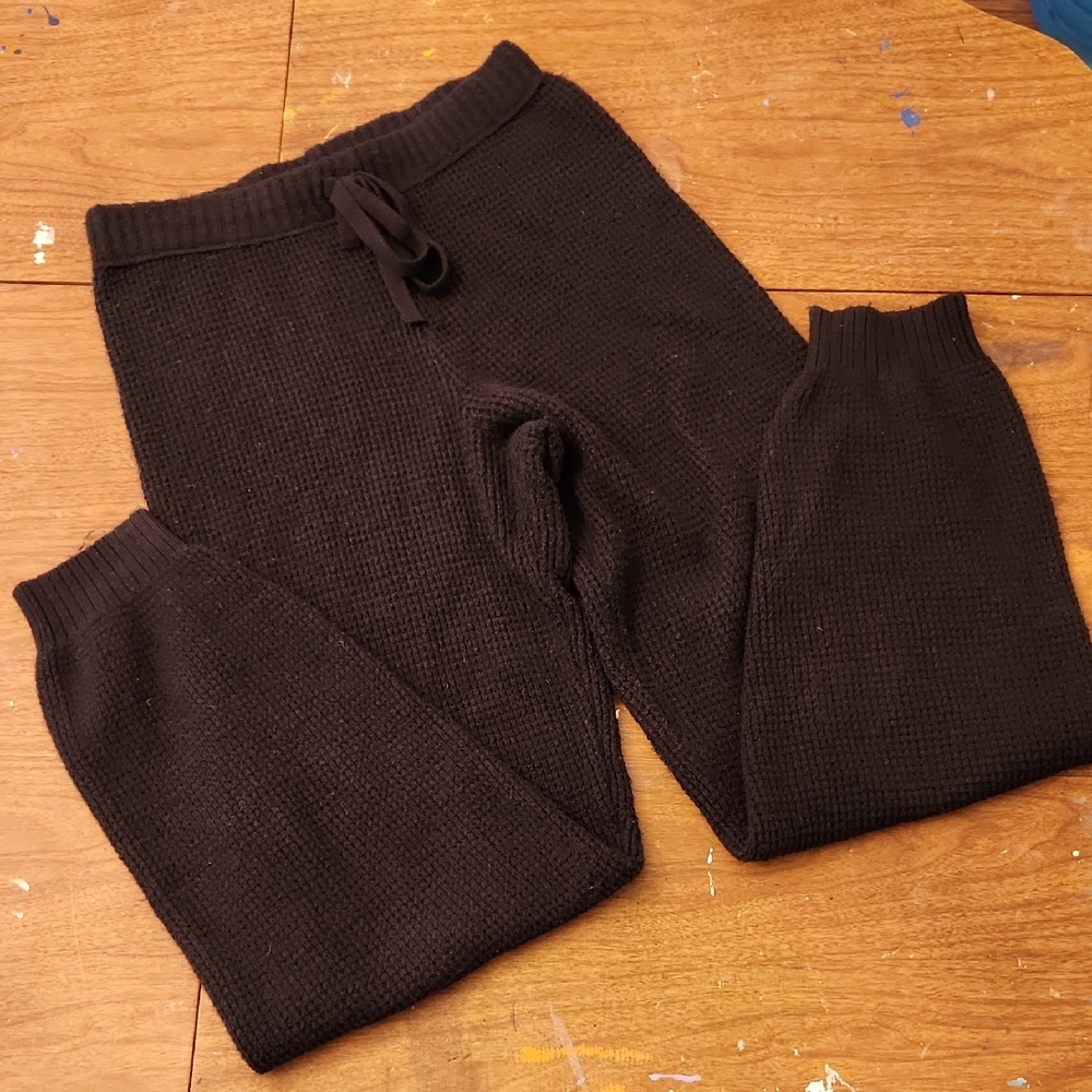 Aerie Black Waffle Pants XS